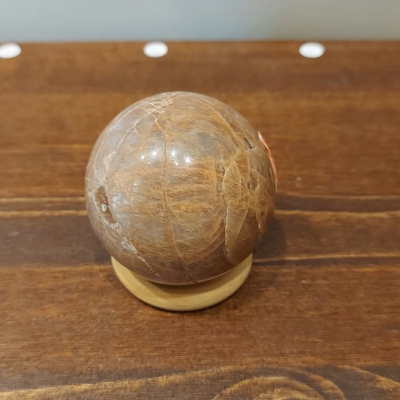 🔥 Sale 🔥 Peach Moon Stone Smiling Buddha Sphere - Final Price - Picture 4 of 11